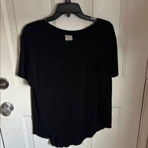 Soma Black Short Sleeve Sleep Top